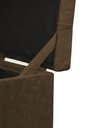Ver imagem 3 de Puff Baú Estofado em Suede Amassado 1 Lugar Quadrado - Marrom