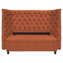 Ver imagem 1 de Kit Cabeceira e Calçadeira Baú Casal Everest P02 140cm Suede - Doce Sonho Móveis Terracota