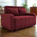 Ver imagem 2 de Sofa Cama 2 Lugares 138 Cm Amora New Veludo E432 Vermelho Milani Store
