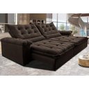 Ver imagem 1 de Sofá Retrátil e Reclinável 2,35m Cama inBox Big Fresh com SoftGel D40 Velupluma Café