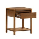 Ver imagem 4 de Mesa de Cabeceira em Madeira Maciça 1 Gaveta Modena Marrom