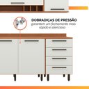 Ver imagem 7 de Armário de Cozinha Completa 7 Portas 4 Gavetas Grécia Madeirado/off White