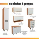 Ver imagem 4 de Armário de Cozinha Completa 7 Portas 4 Gavetas Grécia Madeirado/off White