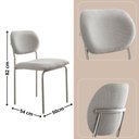 Ver imagem 3 de Conjunto com 2 Cadeiras Metal Marchezine Moderna Mobilia Luna Prata