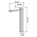 Ver imagem 6 de Torneira Lavabo Alta Luxo Viena Monocomando Níquel Escovado