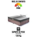 Ver imagem 6 de Cama Baú Casal 138x188 Bipartido Suede Marrom com Dual Firm Espuma Ecoflex