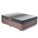 Ver mais imagens de Cama Baú Casal 138x188 Bipartido Suede Marrom com Dual Firm Espuma Ecoflex