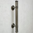 Ver imagem 3 de Puxador Duplo Colonial Rústico Porta Pivotante Madeira Apollo Bronze Antigo 300mm