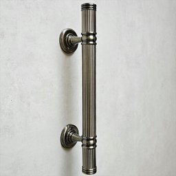 Puxador Duplo Colonial Rústico Porta Pivotante Madeira Apollo Bronze Antigo 300mm - 3