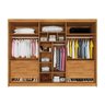 Guarda Roupa Casal Potente C/6 Gavetas e 6 Portas Ripadas Peroba - Europa - 4