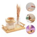 Ver imagem 5 de Bandeja em Bambu Retangular Palhinha C/ Alça 25 Cm - Mimo Style