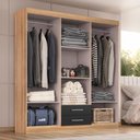 Ver imagem 2 de Guarda-Roupa Casal 6 Portas 2 Gavetas Kioto