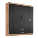 Ver imagem 4 de Guarda-Roupa Casal 6 Portas 2 Gavetas Kioto