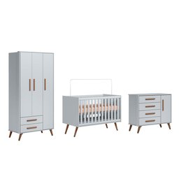 Quarto Infantil Encanto Retrô Cinza Qmovi - 1