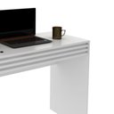 Ver imagem 7 de Escrivaninha Mesa Escritório com Ripado ME4173 1 Gaveta 90cm Espresso Móveis Branco