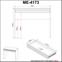 Ver mais imagens de Escrivaninha Mesa Escritório com Ripado ME4173 1 Gaveta 90cm Espresso Móveis Branco