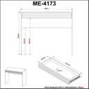 Ver mais imagens de Escrivaninha Mesa Escritório com Ripado ME4173 1 Gaveta 90cm Espresso Móveis Branco