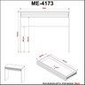 Escrivaninha com Ripado 90cm 1 Gaveta ME4173 Espresso Móveis - 8