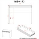 Ver mais imagens de Escrivaninha Mesa Escritório com Ripado 90cm 1 Gaveta ME4173 Espresso Móveis