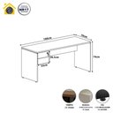 Ver imagem 3 de Mesa Escritório 160cm X 70cm Pé Painel Gaveteiro 2 Gav. F5 Cor:preto