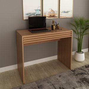 Escrivaninha com Ripado 90cm 1 Gaveta ME4173 Espresso Móveis