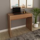 Ver imagem 2 de Escrivaninha Mesa Escritório com Ripado 90cm 1 Gaveta ME4173 Espresso Móveis