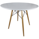 Ver imagem 1 de Mesa Jantar Redonda Eiffel 80cm Branco MDF Charles Eames