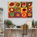 Ver imagem 2 de Quadro Wassily Kandinsky Círculos Concêntricos:90x60 cm/BORDA INFINITA