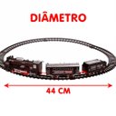 Ver imagem 5 de Brinquedo Trem Locomotiva Natal Trilho Elétrico 9pçs 44cm