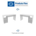 Ver imagem 7 de Escrivaninha Mesa Escritório com Ripado ME4174 2 Gavetas 1 Nicho 135,8cm Espresso Móveis Branco