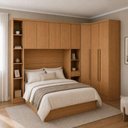 Ver imagem 1 de Guarda Roupa Modulado Safira Essencial Una 8 Portas 4 Gavetas MDF Cumaru