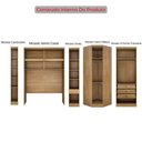Ver imagem 6 de Guarda Roupa Modulado Safira Essencial Una 8 Portas 4 Gavetas MDF Cumaru