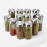 Conjunto Porta Temperos com Suporte Inox e 12 Potes de Vidro Base Giratória 360 - 3