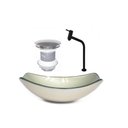 Ver imagem 2 de Cuba de Vidro Oval 51cm Champanhe + Valvula + Torneira Preta
