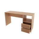 Ver imagem 6 de Escrivaninha Mesa Escritório com Ripado 135,8 cm 2 Gavetas 1 Nicho ME4174 Espresso Móveis