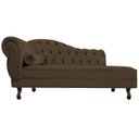 Ver imagem 5 de Kit Diva Recamier Diana 140cm Lado Direito e 02 Poltronas Classic Suede Marrom - ADJ Decor