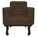 Ver imagem 6 de Kit Diva Recamier Diana 140cm Lado Direito e 02 Poltronas Classic Suede Marrom - ADJ Decor