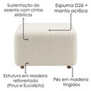 Ver imagem 5 de Kit 2 Puff Modular Block 74x74 cm Pes Madeira Boucle Tce 1010 Moll