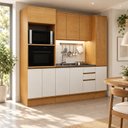 Ver imagem 1 de Cozinha Modulada Completa Compacta 11 Portas Vivace Cinamomo/Off White
