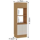 Ver mais imagens de Cozinha Modulada Completa Compacta 11 Portas Vivace Cinamomo/Off White