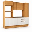 Ver imagem 3 de Cozinha Modulada Completa Compacta 11 Portas Vivace Cinamomo/Off White
