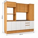 Ver imagem 4 de Cozinha Modulada Completa Compacta 11 Portas Vivace Cinamomo/Off White