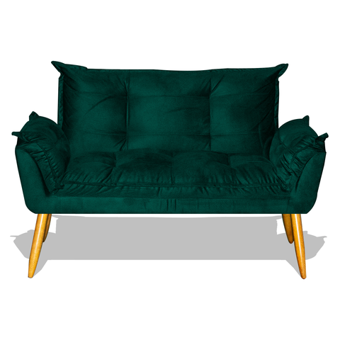 Namoradeira Opala Decorativa Salão - Verde Royal Divini Decor
