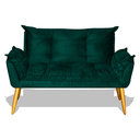 Ver imagem 1 de Namoradeira Opala Decorativa Salão - Verde Royal Divini Decor