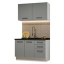 Ver imagem 3 de Armário de Cozinha Compacta 120cm Branco/Cinza Agata Madesa 01