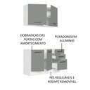 Ver imagem 5 de Armário de Cozinha Compacta 120cm Branco/Cinza Agata Madesa 01