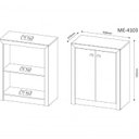 Ver mais imagens de Conjunto 3 Peças com Escrivaninha 3 Gavetas, Estante e Armário Multiuso Baixo 2 Portas Branco