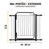 Grade Portão Proteção Pet Cachorro 84 a 89 Cm Criança Cães:preto - 3