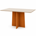 Ver imagem 3 de Conjunto Sala de Jantar Mesa Elo 100% MDF com 4 Cadeiras Estofadas - Naturale/Offwhite
