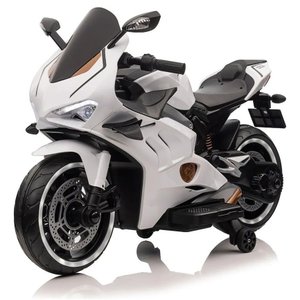 Moto Eletrica Infantil Esportiva Banco Couro Branco 24v - Importway